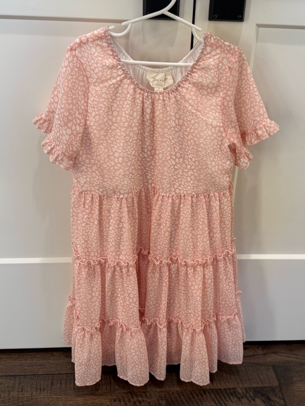 Girls' Light Pink Tiered Ruffle Dress